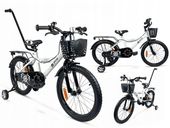 ROWER ROWEREK DZIECIĘCY Z KÓŁKAMI + PROWADNIK KOSZYCZEK BMX 18 CALI PIRATE