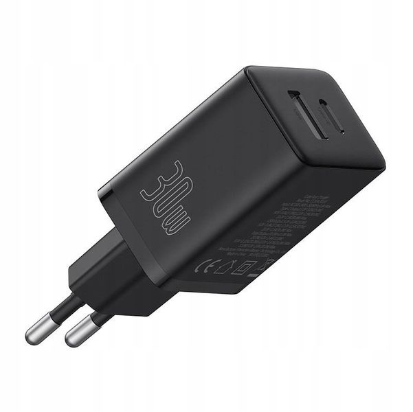 Ładowarka sieciowa Baseus Cube C+U 30W EU cluster black zdjęcie 1