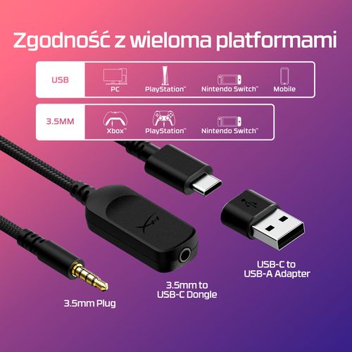 Słuchawki przewodowe nauszne HyperX Cloud III na Arena.pl