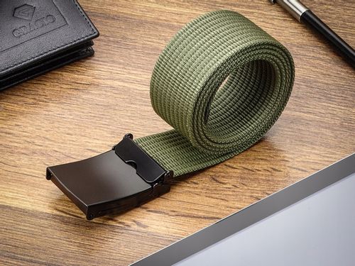 Pasek dla mężczyzny Parciany KHAKI produkt na prezent Gracio klamra 145cm na Arena.pl