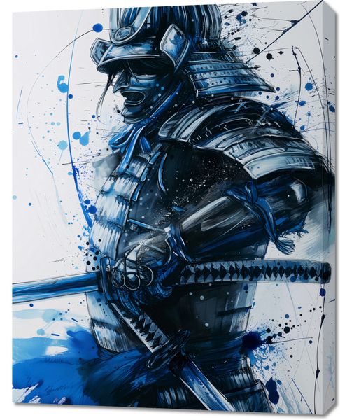 Obraz 70x90cm Samuraj w Błękicie zdjęcie 1
