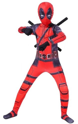 STRÓJ PRZEBRANIE KOSTIUM DEADPOOL +2MIECZE 134/140 na Arena.pl