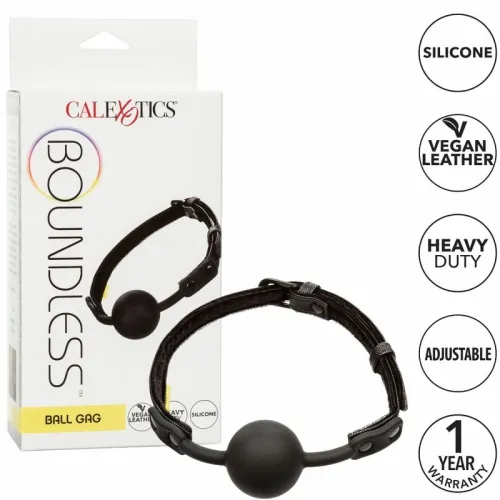 calexotics boundless ball gag silikonowy, regulowany, wegańska skora na Arena.pl