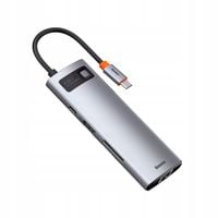 Hub USB Baseus CAHUB-CV0G - USB-C - 3xUSB / USB-C / HDMI / RJ45 / microUSB