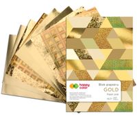 blok happy color a5 10 ark gold nr 0378