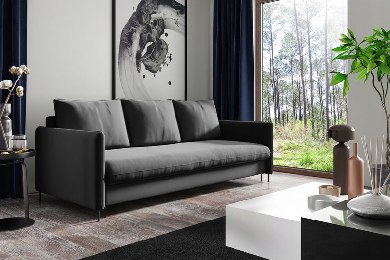Sofa BELIS - szary / R91 z automatem DL zdjęcie 2