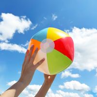 Piłka Plażowa Dmuchana Na Basen 40Cm Multikolor