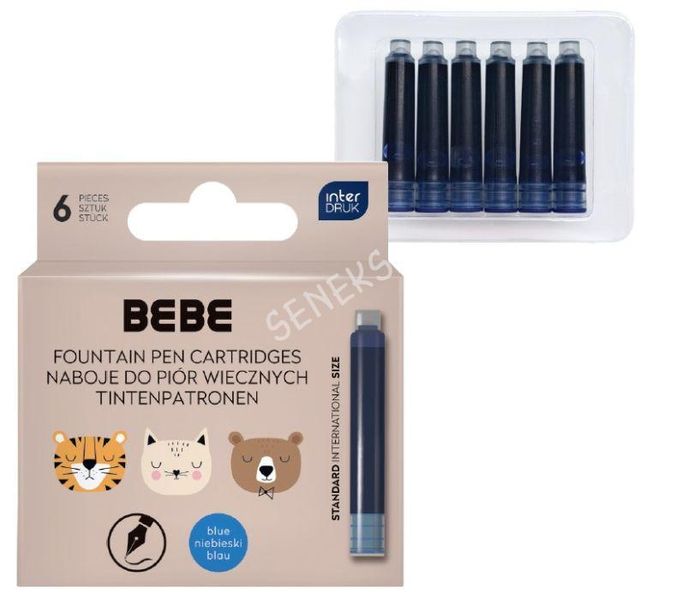 NABOJE DO PIÓR 6SZT BEBE FRIENDS INTERDRUK zdjęcie 1