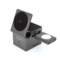 Ładowarka indukcyjna Choetech T632-F 3w1 15W (czarna)