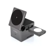 Ładowarka indukcyjna Choetech T632-F 3w1 15W (czarna)