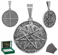 SREBRNY MEDALIK PIECZĘĆ TALIZMAN AMULET SIEDMIU ARCHANIOŁÓW DUŻY PRÓBA 925