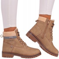 TRAPERY BUTY ZIMOWE BOTKI SUWAK OCIEPLANE DAMSKIE NA ZIME LEKKIE 37