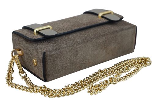 Zamszowa torebka Barberinis wizytowa - Beżowa na Arena.pl