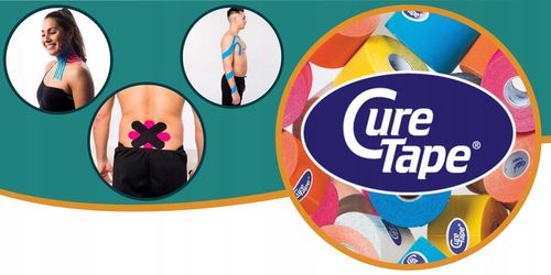 Taśma do kinesiotapingu tejpy CURETAPE CLASSIC do CIAŁA i TWARZY na Arena.pl
