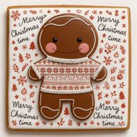 CIASTKO LUKROWANE ŚWIĄTECZNY LUDZIK NO4 KWADR ROZ..M RĘCZNIE ROBIONE