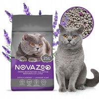 ŻWIREK BENTONITOWY PREMIUM 25L LAWENDOWY ZBRYLAJĄCY BEZPYŁOWY NATURALNY