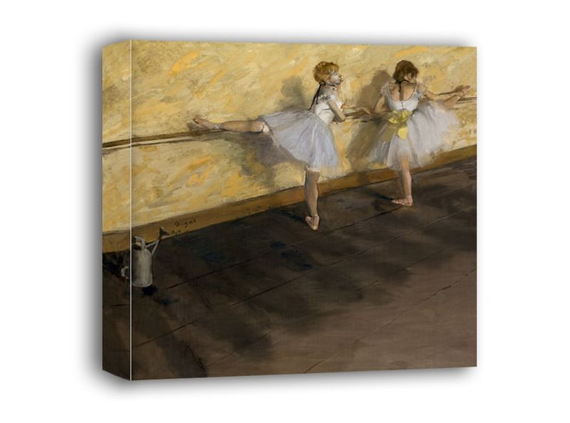 Dancers Practicing at the Barre, Edgar Degas - obraz na płótnie 30x30 cm zdjęcie 1