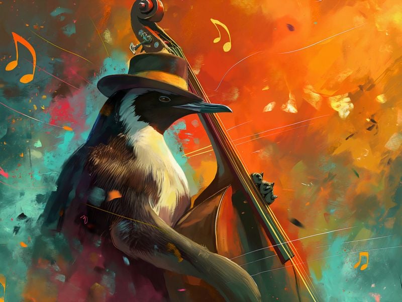 Plakat 20x15cm Pingwinia Nuta zdjęcie 1