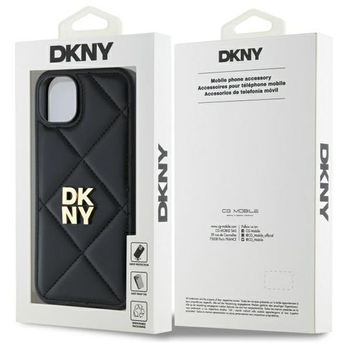 dkny dkhcp15mpqdslk iphone 15 plus 6.7  czarny/black quilted stack logo na Arena.pl