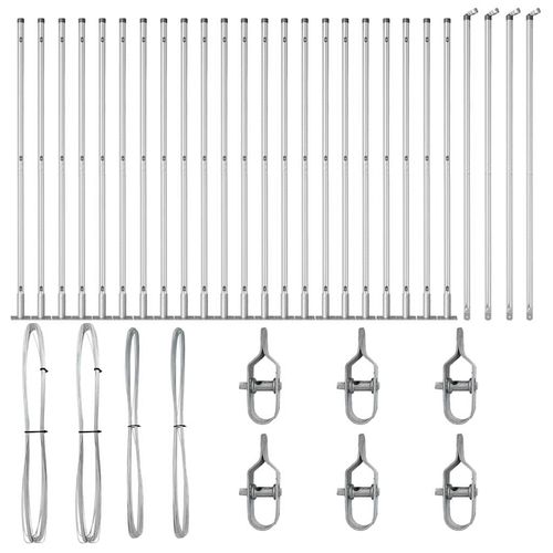 Słupek ogrodzeniowy. 26 pcs Srebrny 3.2 x 3.2 x 140 cm Stal na Arena.pl