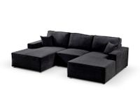 NAROŻNIK sofa kanapa LEO MODUŁOWY wygodny wolnostojący pufa w komplecie