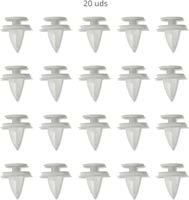 Plastikowe nity samochodowe 50 szt. białe 6 mm