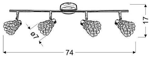 Glossy listwa 4x40W G9 chrom na Arena.pl