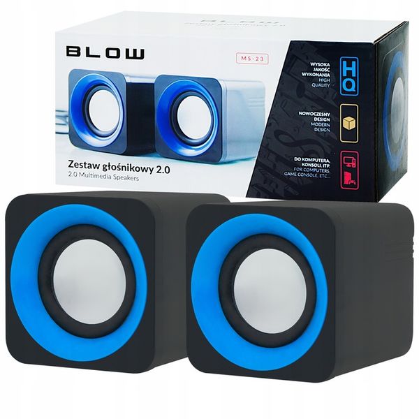 GŁOŚNIKI KOMPUTEROWE BLOW 2.0 DO PC LAPTOPA USB zdjęcie 2