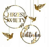 CHRZEST baner girlanda zawieszka koło z imieniem