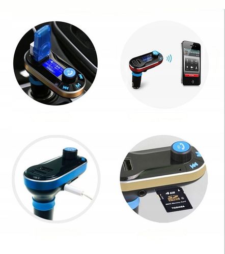 TRANSMITER SAMOCHODOWY FM USB Bluetooth SD AUX na Arena.pl