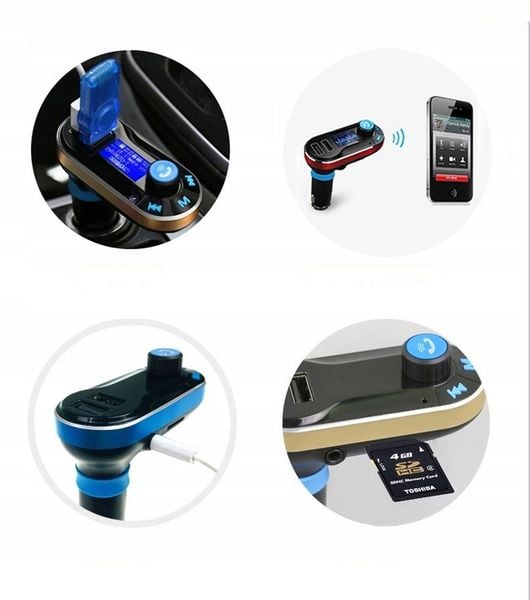 TRANSMITER SAMOCHODOWY FM USB Bluetooth SD AUX zdjęcie 9