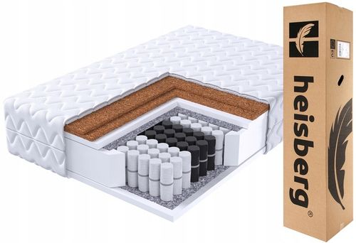 MATERAC 140x200 BEST kieszeniowy 24 cm TWARDY 2X KOKOS H3/H5 HEISBERG na Arena.pl