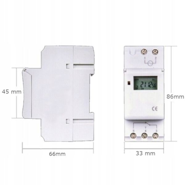 ELEKTRONICZNY PROGRAMATOR WYŁĄCZNIK CZASOWY NA SZYNĘ DIN TYGODNIOWY LCD zdjęcie 7