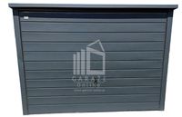 GARAŻ BLASZANY 3m x 6m poziom - spad tył - Brama uchylna - antracyt grafit - dodatkowe drzwi 3x6