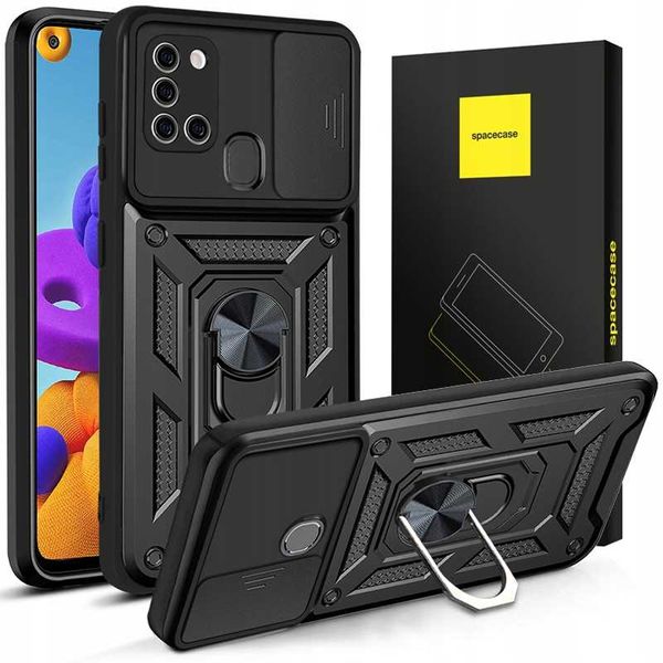 Spacecase Camring Galaxy A21S Black zdjęcie 1