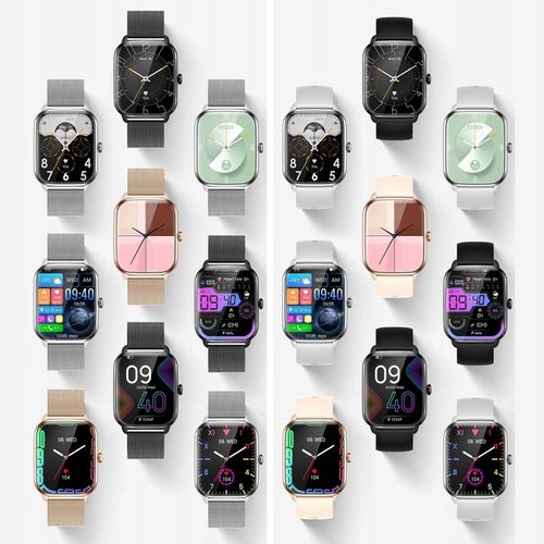 SMARTWATCH ZEGAREK DAMSKI ROZMOWY MENU PL PULS SPORT 2 PASKI SMART WATCH na Arena.pl