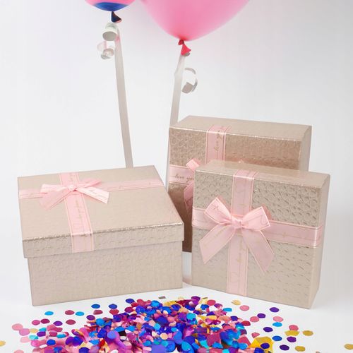 KPL 3 PUDEŁKA PREZENTOWE NA PREZENT URODZINOWY ŚWIĄTECZNY RÓŻNE ROZMIARY na Arena.pl