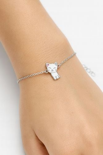 Bransoletka srebrna dla dziewczynki kot kotek celebrytka srebro próba 925 na Arena.pl