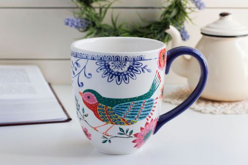 KUBEK CERAMICZNY ŁOWICZ BIAŁY 810 ml na Arena.pl