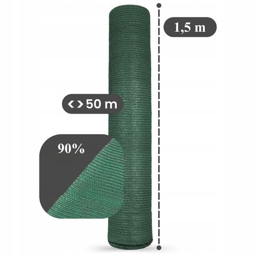 SIATKA CIENIUJĄCA 1,5x25m MASKUJĄCA 95% OSŁONA MATA NA OGRODZENIE PŁOT na Arena.pl