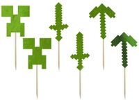 Toppery pikery Piksele - 6,5 cm - 6 szt.