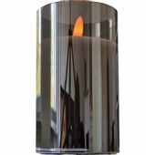 SZKLANA ŚWIECA DEKORACYJNA LED TIMER ŚWIECZKA