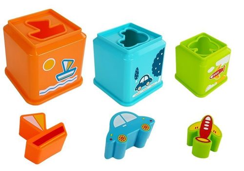 DLA DZIECI PIRAMIDKA KUBECZKI  KWADRAT Z OBRAZKAMI POJAZDÓW na Arena.pl