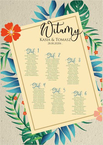 RUSTYKALNY PLAN STOŁÓW GOŚCI TABLICA ŚLUB WESELE na Arena.pl