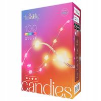 Twinkly Candies 100 RGB LED gwiazdy, USB-C, przezroczyste, aplikacja, 6m