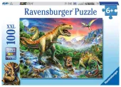 Puzzle 100 elementów XXL. Epoka dinozaurów