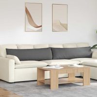 Poduszki na sofę 2 pcs Ciemnoszary 145 x 40 cm tkanina