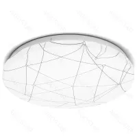 Lampa sufitowa LED 12W 1300lm 6500K z geometrycznym kloszem do biura