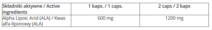 7Nutrition - ALA - 60 kaps. zdjęcie 2