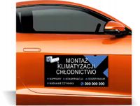 Magnes na samochód reklama magnetyczna 60x30 KLIMATYZACJA MONTAŻ